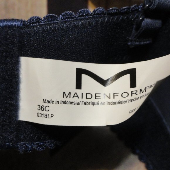 Maidenform Extremt lift Blue embroidered Cute Bra~Nwt~36C~ - Picture 6 of 6